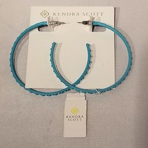 Kendra Scott Aqua Hoop Earrings